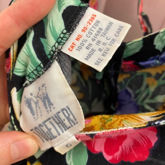 Vintage 80s 90s Floral Halter Midi Dress 6 - Picture 16 of 16